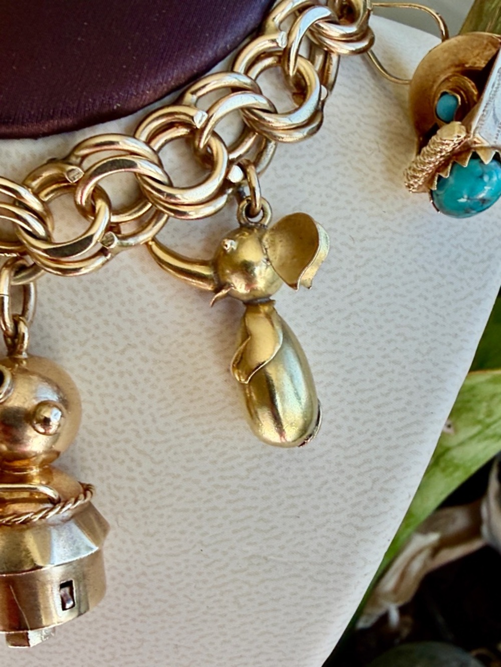 14 and 18 karat gold charm bracelet - Picture 3 of 10